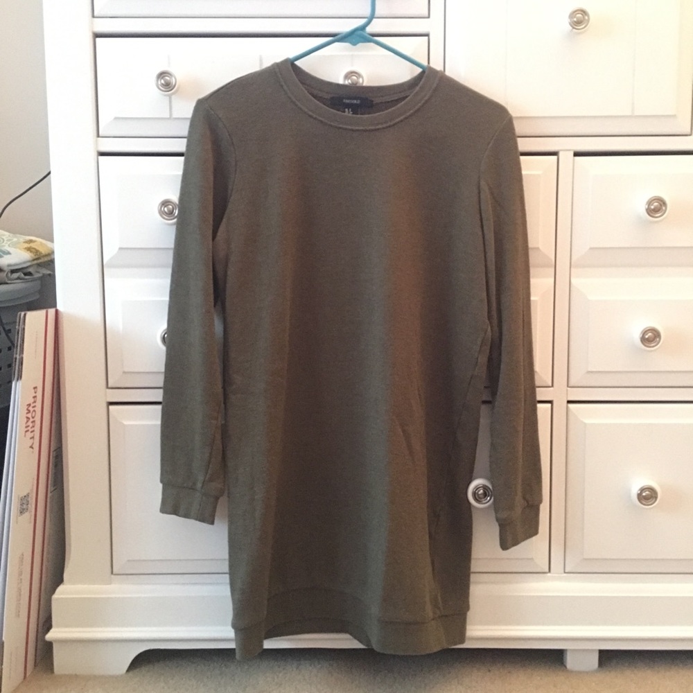Olive Green Sweater Dress